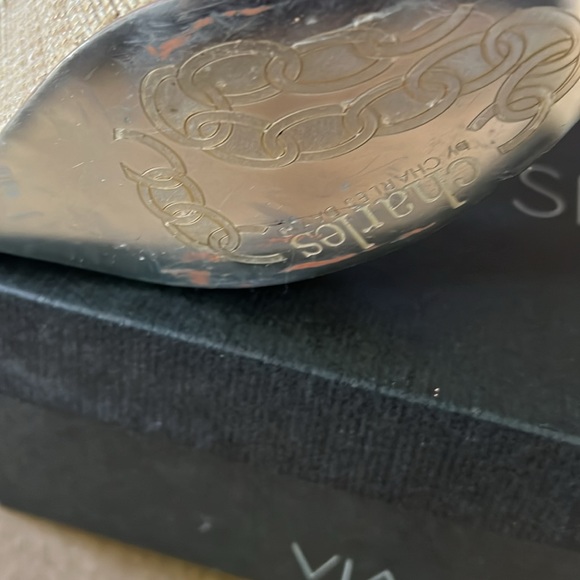 Charles by Charles David Silvertone Platform Wedge Sz 7 1/2 - Picture 13 of 15